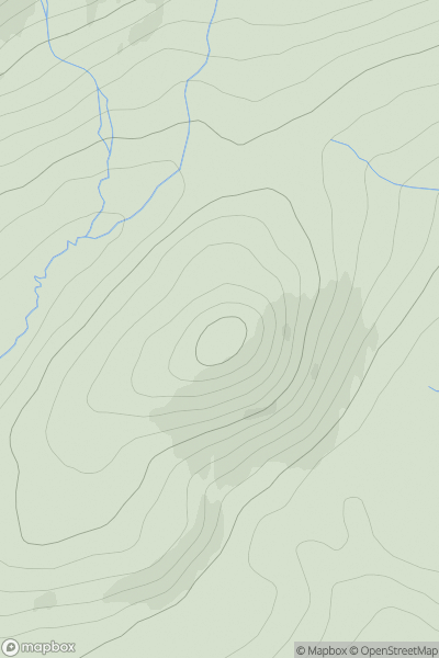 Thumbnail image for Meall Damh [Loch Lochy to Loch Laggan] showing contour plot for surrounding peak